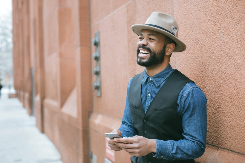 adult-beard-cellphone